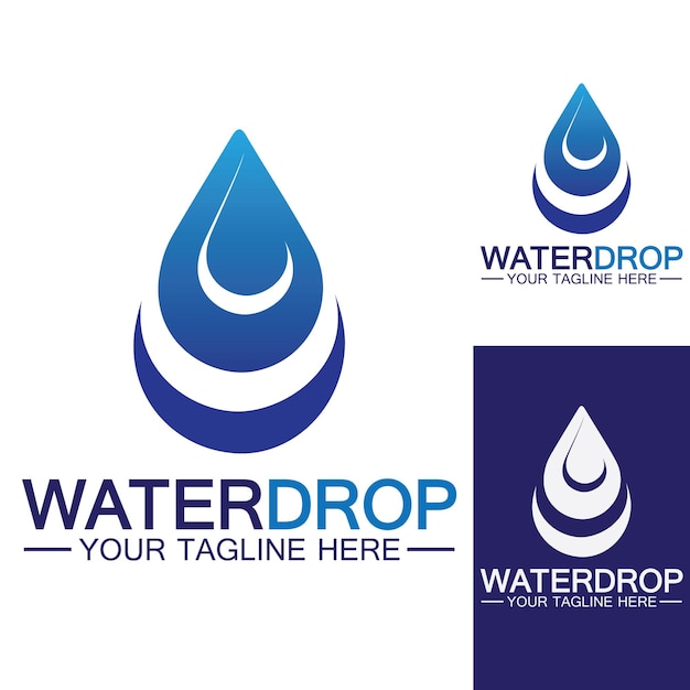 Water drop logo template vector illustration design