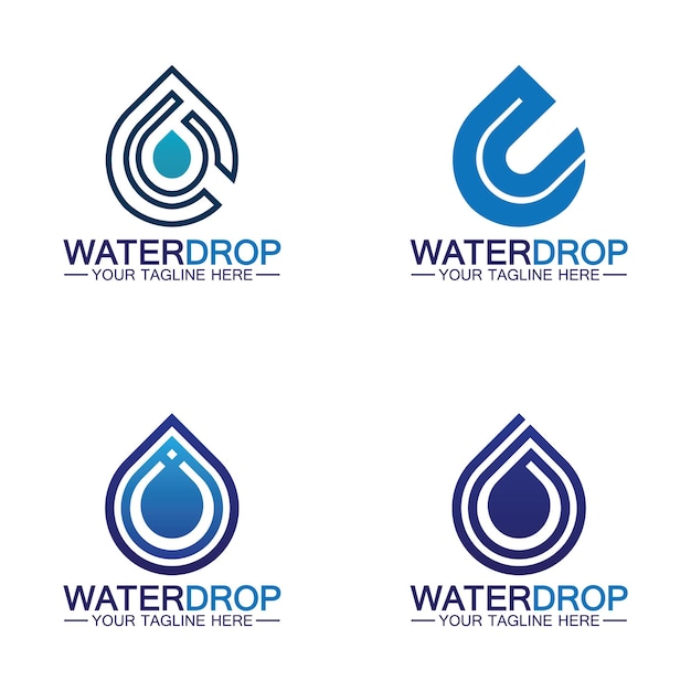 Water drop Logo Template vector illustration design