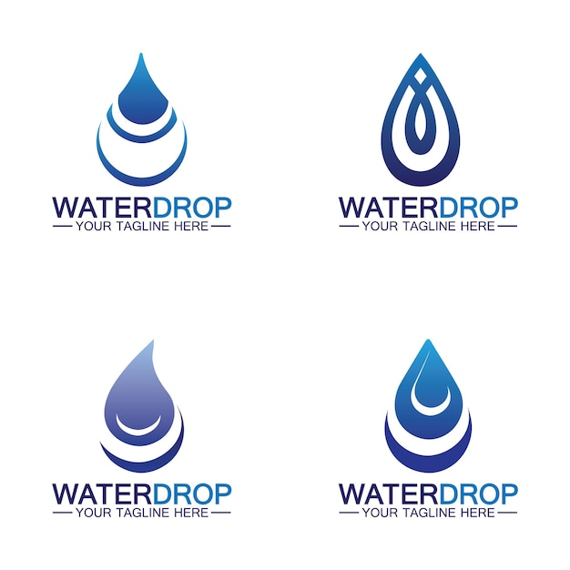 Water drop Logo Template vector illustration design