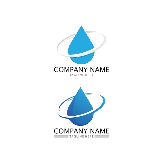 Капля воды логотип шаблон векторные иллюстрации дизайн
