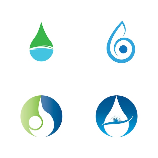 Water drop logo template vector illustration design