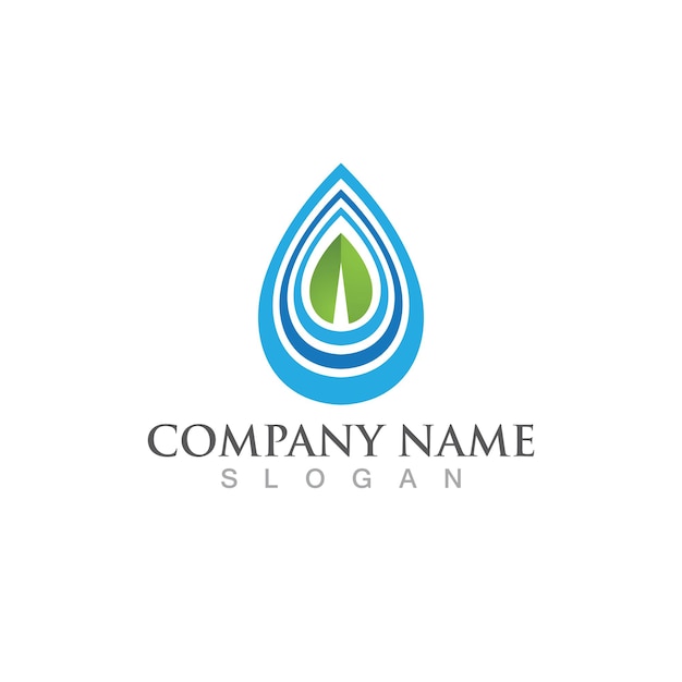 Water drop logo template vector illustration design