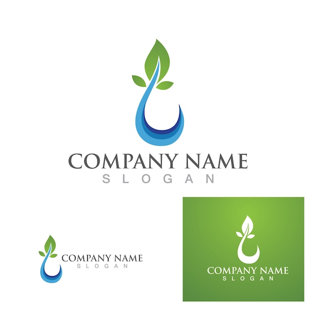 Water drop logo template vector illustration design