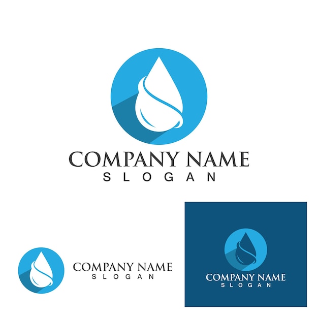 Water drop Logo Template vector illustration design