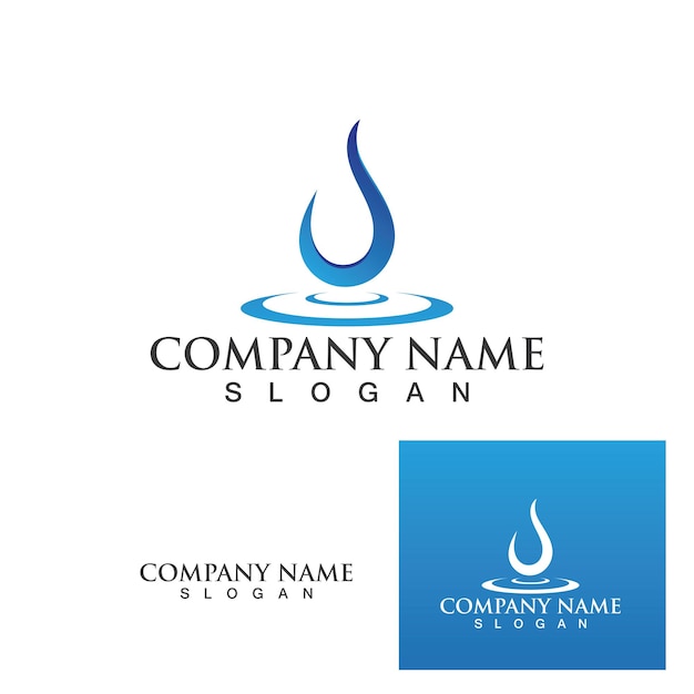 Water drop Logo Template vector illustration design