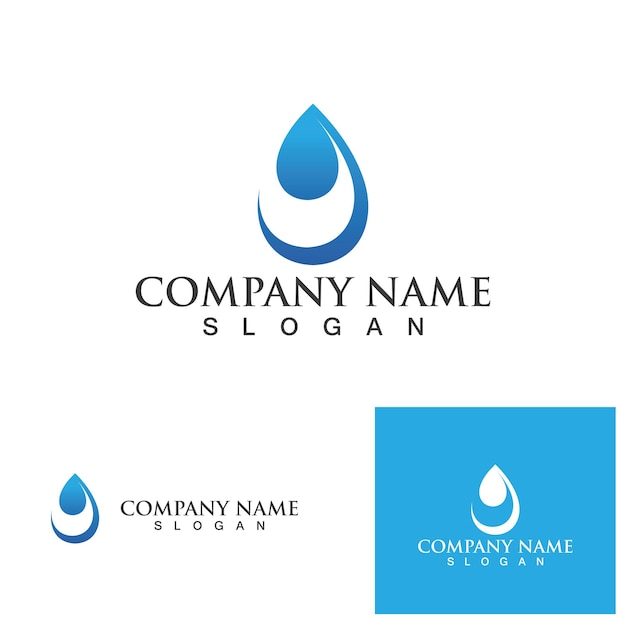 Water drop Logo Template vector illustration design