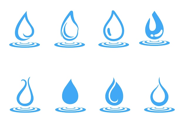 water drop logo template vector illustration design