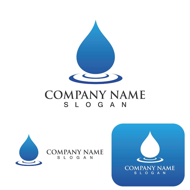 Water drop Logo Template vector illustration design