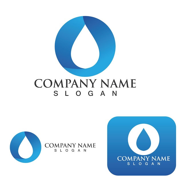 Water drop Logo Template vector illustration design