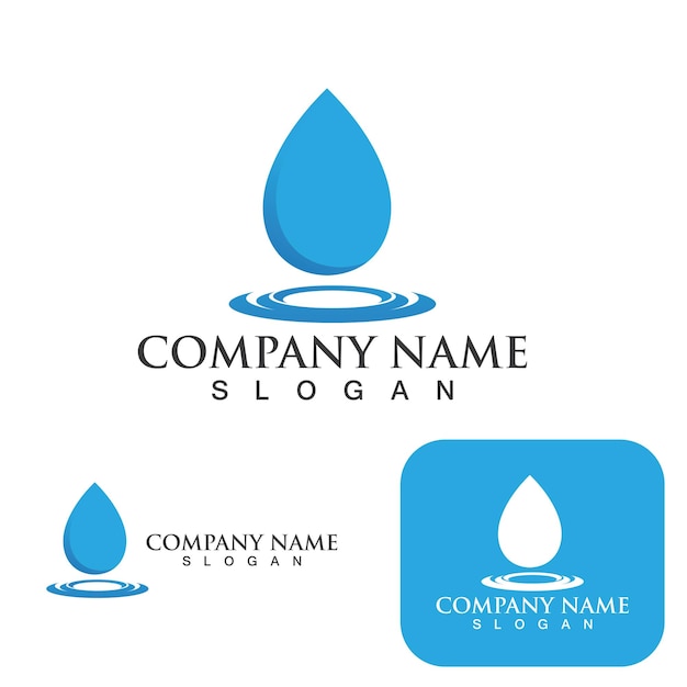 Дизайн векторной иллюстрации логотипа капли воды
