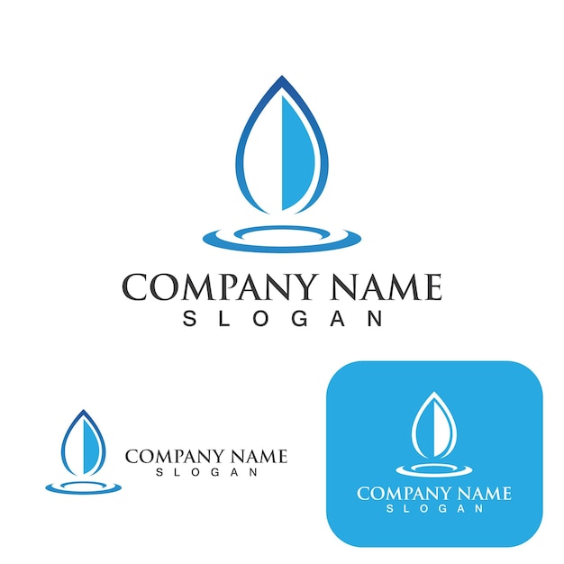 Water drop Logo Template vector illustration design