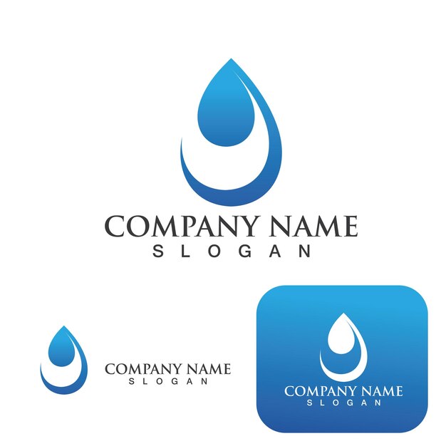 Water drop Logo Template vector illustration design