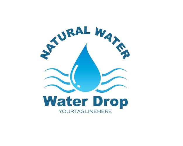 Water drop logo template vector illustration