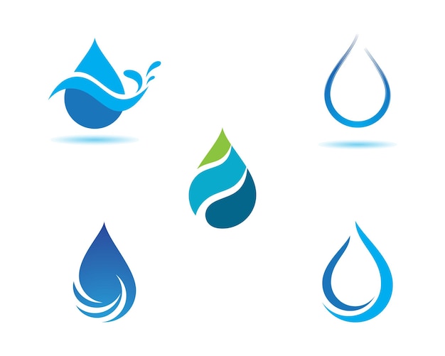 Вектор шаблона логотипа капли воды