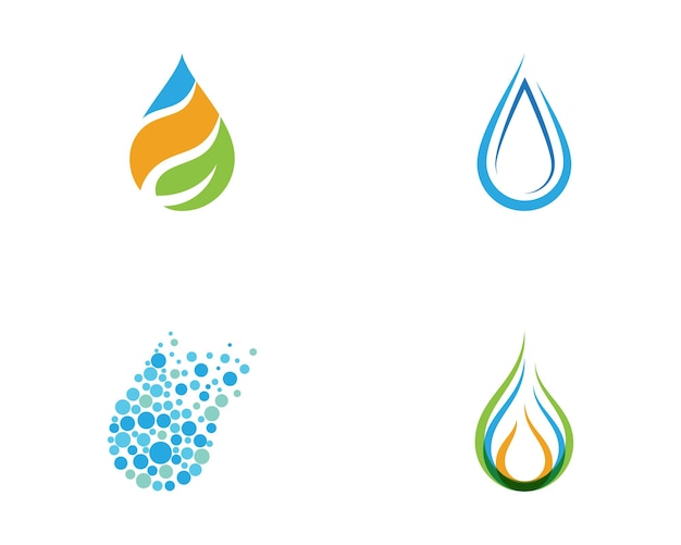 Water drop logo template vector