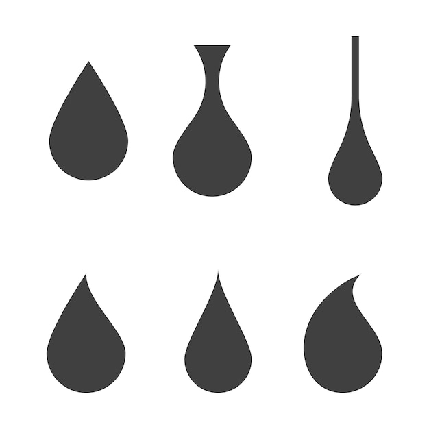 Vector water drop logo template vector