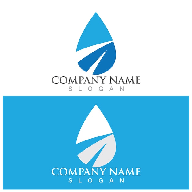 Water drop logo template vector