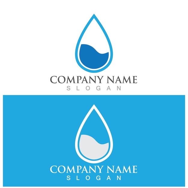 Вектор шаблона логотипа капли воды