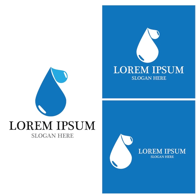 Water drop logo template vector