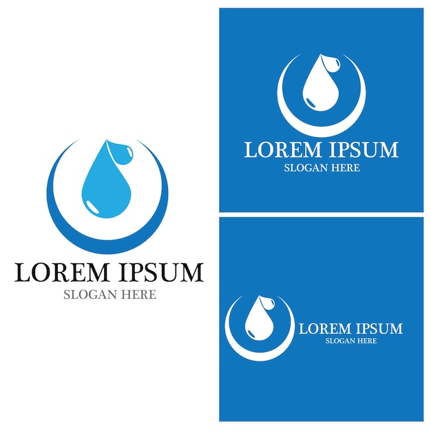 Water drop Logo Template vector