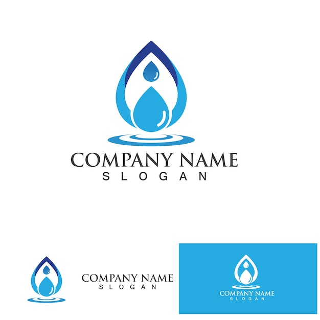 Water drop Logo Template vector