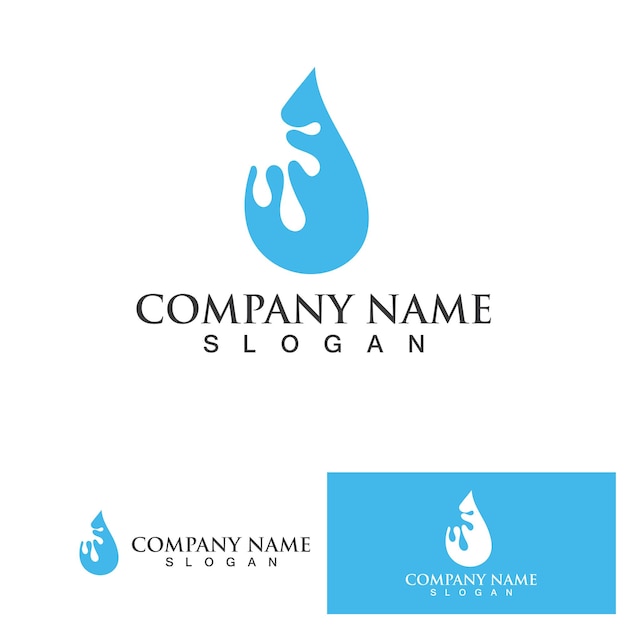 Water drop Logo Template vector