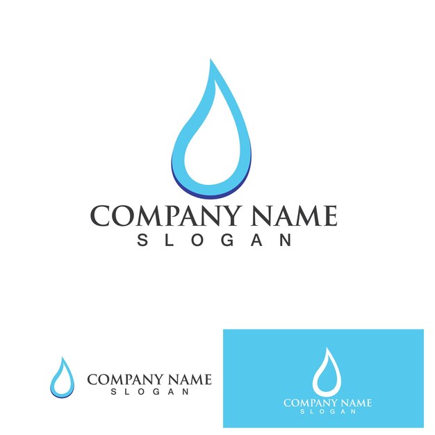 Water drop logo template vector