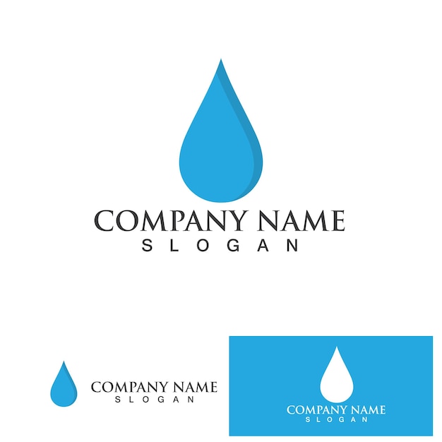 Water drop logo template vector