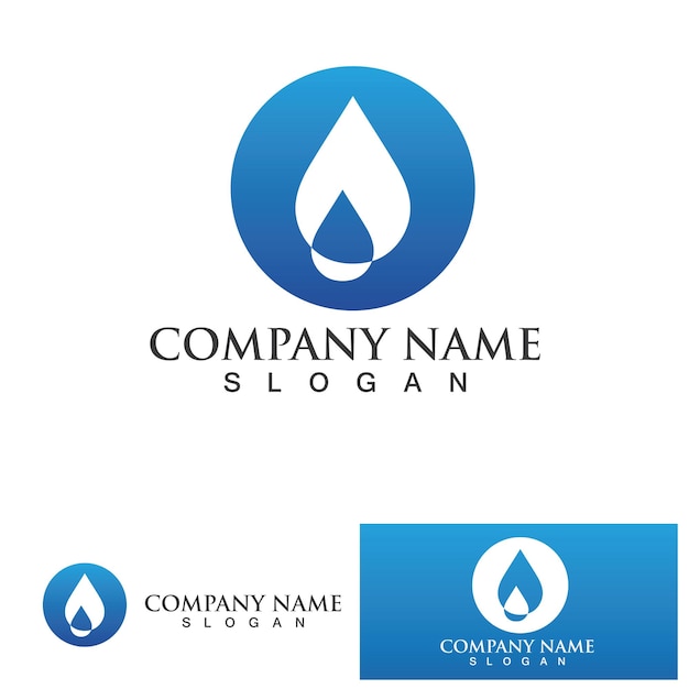 Water drop Logo Template vector