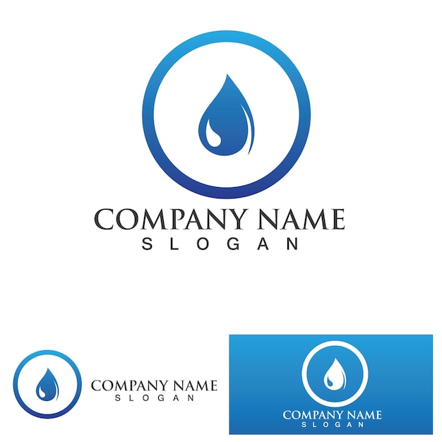 Water drop logo template vector