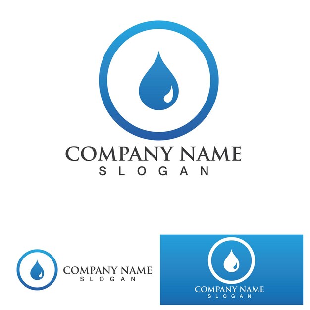 Water drop Logo Template vector