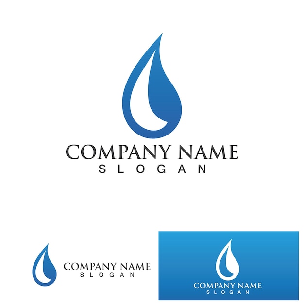 Water drop Logo Template vector