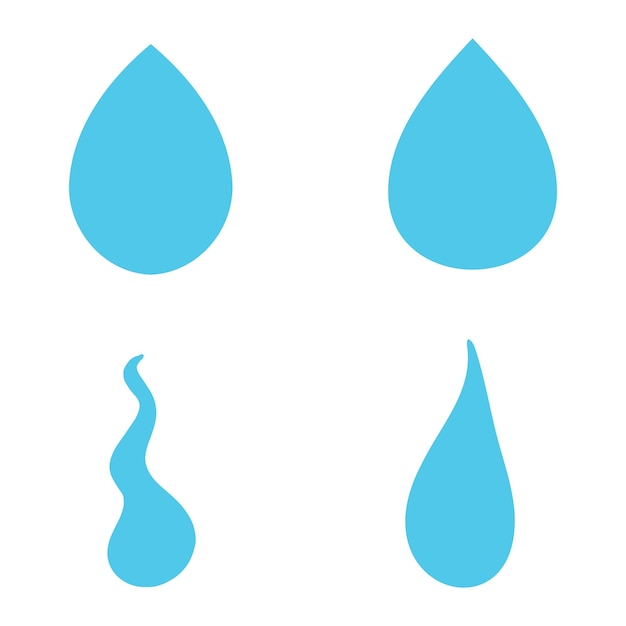 Vector water drop logo template vector