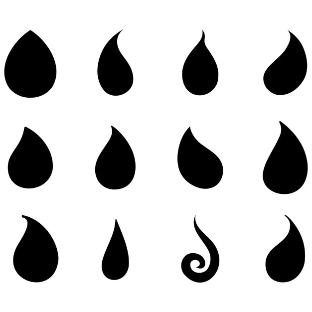 Vector water drop logo template vector