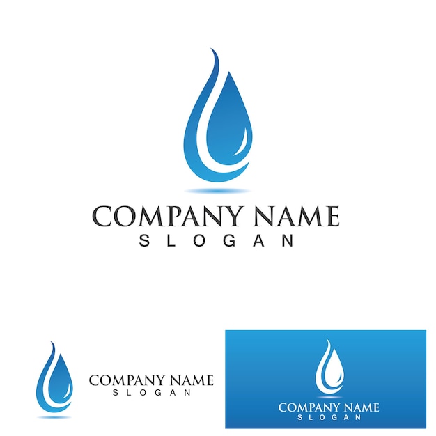 Water drop Logo Template vector