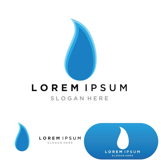 Water drop Logo Template vector