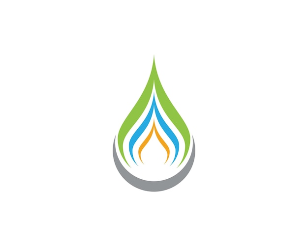 Vector water drop logo template