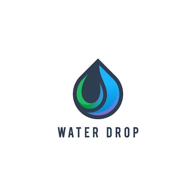 water drop logo template