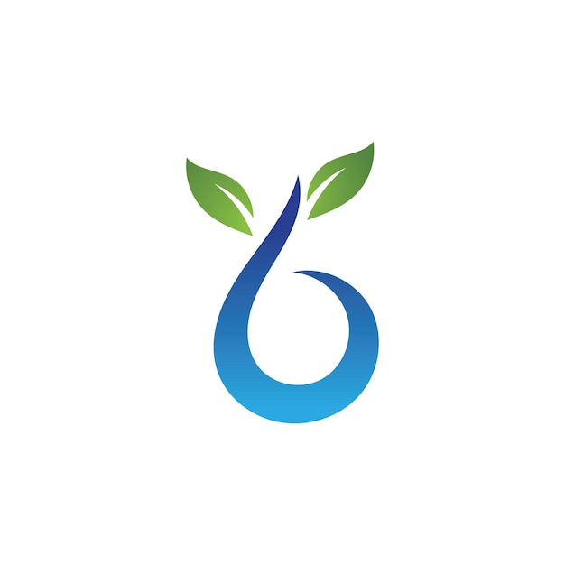 Шаблон логотипа капля воды