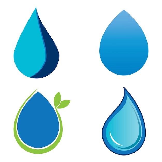 Water drop logo vector illustration template design