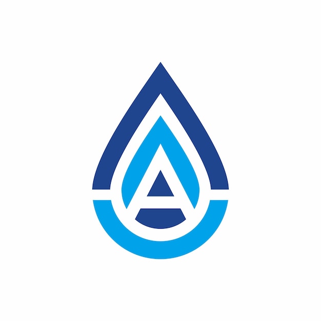 Un logo goccia d'acqua