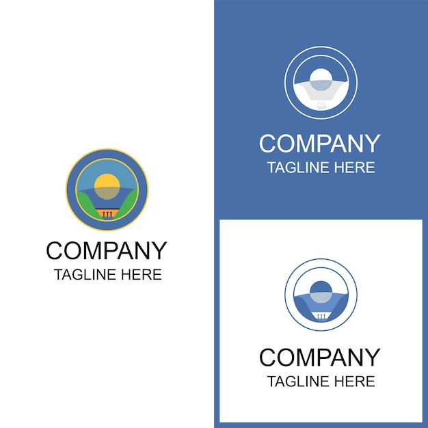 Water drop and nature logo design can be used for branding and business