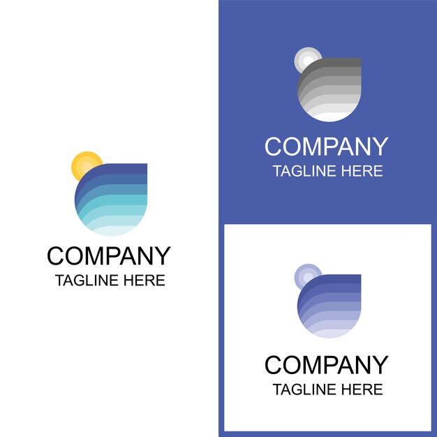 Water drop and nature logo design can be used for branding and business