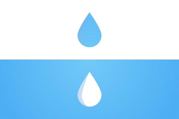 Water drop and oil symbol flat vector illustration