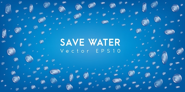 Water Drop. Save Water.