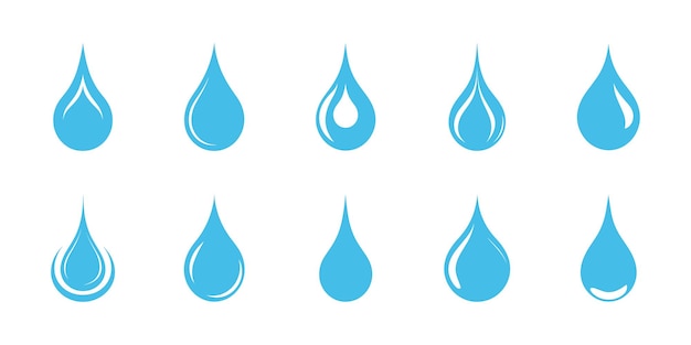 Water drop Set Vector Art Illustration