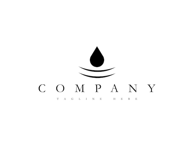 Water drop spa beauty logo design