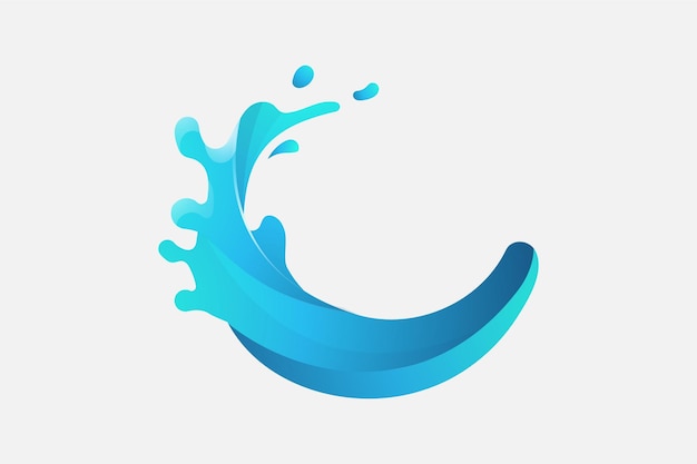 Water Drop Splash Logo Element