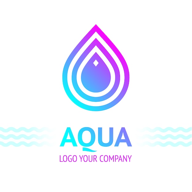 Water drop symbol, logo template icon for your design