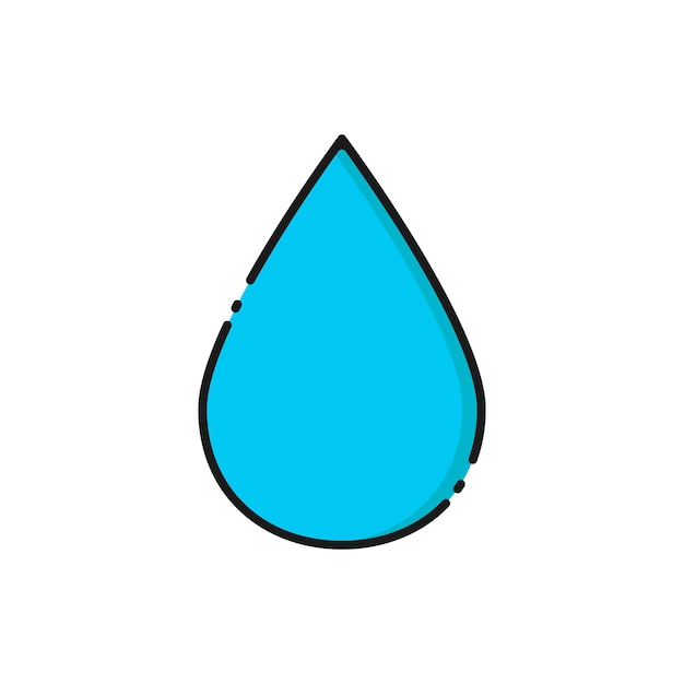 Water drop vector icon on white background